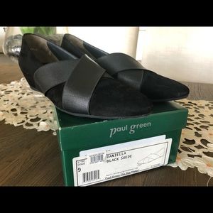 NWOT:Paul Green Daniella Black Suede